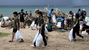 Bali Bersih-bersih Sampah Plastik Musiman yang Kotori Banyak Pantai